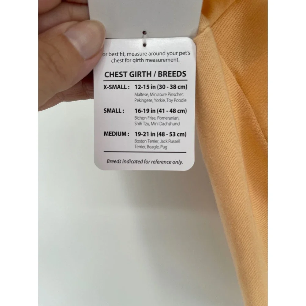 Simply Wag Dog T-Shirt Small Peach Candy Corn Cutie Halloween New